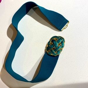 Vintage 80’s elastic belt - green